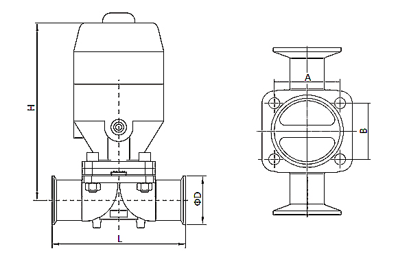 Cavity-Free Sanitary Diaphragm Valve | SS316L | Autoclavable | EPDM+PTFE | DN15-DN50 image