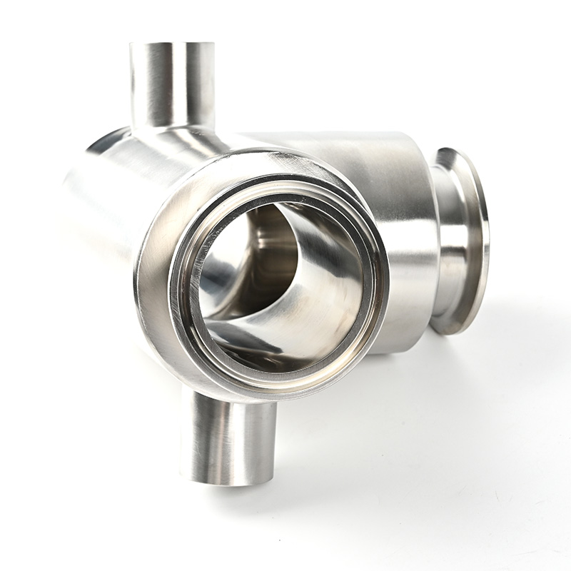 Custom Sanitary Jacketed Pipe Fittings | 316L Stainless Steel Internal weld profile of a stainless steel sanitary jacketed fitting